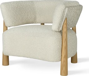 Poltrona Madison girevole beige chiaro/nero – 96x94x74 cm