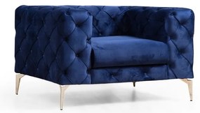 Poltrona blu scuro Como - Artie