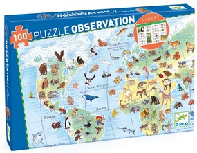 Un puzzle e un gioco di osservazione - animali del mondo - 200 pezzi