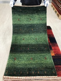 Loribaft Tappeto 120 x 60 Verde (Iran) Annodato A Mano