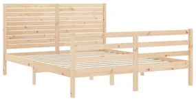 Giroletto con testiera 160x200 cm in legno massello