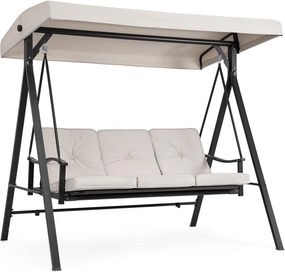 Dondolo da giardino color antracite/beige in metallo Taurus – Bizzotto