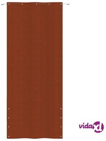 vidaXL Paravento per Balcone Terracotta 100x240 cm in Tessuto Oxford