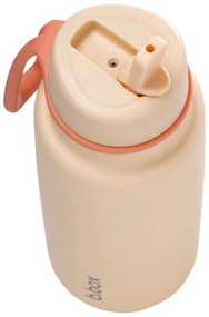 Bottiglia termica in acciaio inox con cannuccia 1l - arancione