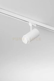 Binario faretto in alluminio colore bianco per binario trifase orie...