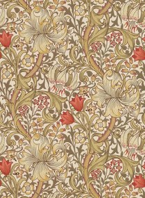 Morris & Co Tapete Golden Lily - Biscuit/ Brick
