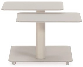 Tavolino da salotto color crema in vetro 54x115 cm Elvi – Marckeric