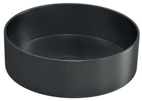 Lavabo D'Appoggio 38 Cm Con Piletta Di Scarico Karag "Venus" Gun Metal