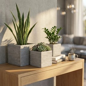 ROSARIO - set di 3 vasi