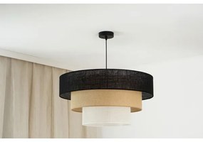 Brilagi - Lampadario a cavo ASPEN LUNETA 1xE27/15W/230V Ø60 nero/beige/crema
