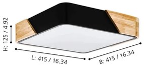 Eglo 99389 - Plafoniera GRIMALDINO 2xE27/28W/230V