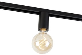 Attacco E27 con sospensione a binario per binario monofase nero - Jeana