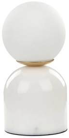 Lampada da tavolo marmo bianco 45 cm KIWI Beliani