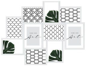 Cornice da parete in plastica bianca 55x45 cm - knor