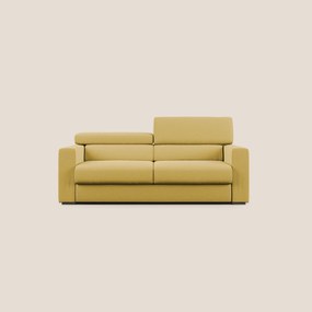 Dylan divano allungabile con pouf estraibile poggiapiedi in tessuto simil cotone impermeabile T13