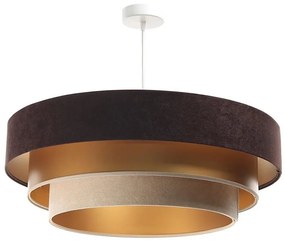 Lampadario su filo TRINITI 1xE27/60W/230V marrone/oro/beige