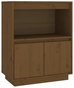 Credenza marrone miele 60x34x75 cm in legno massello di pino