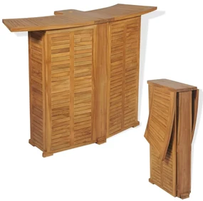 Set da bistrot 3 pz con sedie pieghevoli in massello di teak