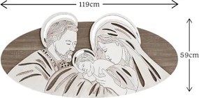 Capezzale 59x119 cm moderno Santa Famiglia legno laminato Modello 3
