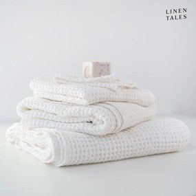 Asciugamani e teli da bagno bianchi in un set di 3 pezzi White - Linen Tales