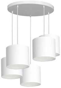Lampadario a sospensione con filo ARDEN 5xE27/60W/230V bianco