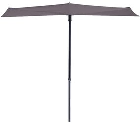 Ombrellone Da Balcone Sun Wave 270x150cm Grigio Talpa Pac3p015 /