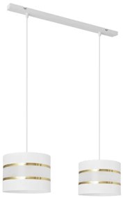 Lampadario a sospensione con filo HELEN 2xE27/15W/230V bianco/oro