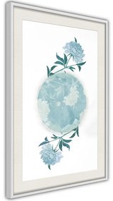 Poster  World in Shades of Blue  Cornice Quadri Cornice d'oro con passe-partout, Larghezza x Altezza Home decor 40x60