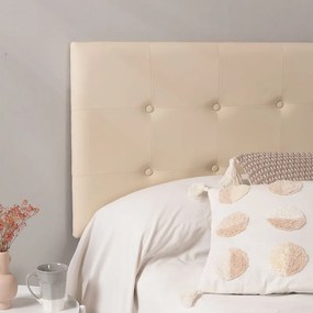 Testata Buttons Similpelle per letti da 90 e 80 cm - Beige