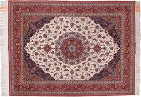Isfahan Tappeto persiano 420 x 310 Rosa (Iran) Annodato A Mano