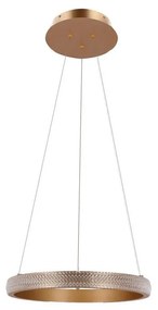 Lampadario LED a sospensione con filo HASHIM LED/22W/230V diametro 40 cm rame