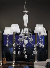 5-light chandelier crystal pendants - 809/5 - Miluna - Arredoluce