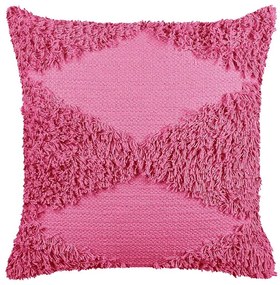 Cuscino cotone rosa 45 x 45 cm RHOEO Beliani