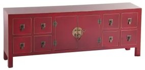 Mobile TV ORIENTE Rosso Legno Ferro Legno MDF 130 x 24 x 50,5 cm