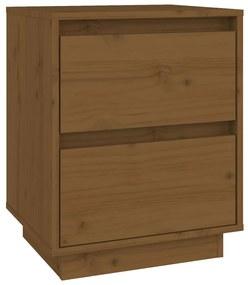 Comodino miele 40x35x50 cm in legno massello di pino