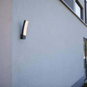 Applique LED moderno da esterno Kira grigio IP54, con regolazione di temperatura dimmerabile 1200 lumen, LUTEC