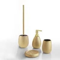 Set 4 accessori appoggio in ceramica Oro Serie Astrid di Gedy