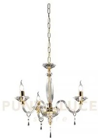 Lampadario in vetro fiamma 3 luci lp.fiamma-3 oro