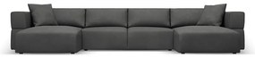Divano angolare a U grigio scuro Esther - Milo Casa