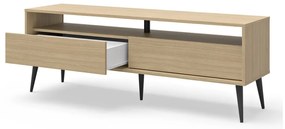 Tavolo TV in rovere di colore naturale 150x54 cm Lake - TemaHome