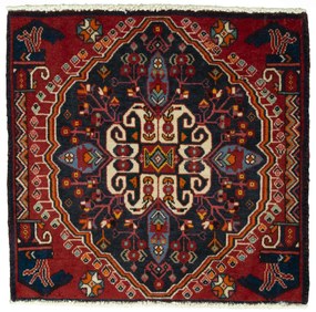 Shiraz Tappeto persiano 60 x 60 Rosso (Iran) Annodato A Mano