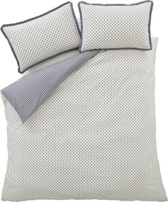 Set copripiumino e federa in percalle di cotone per letto singolo 135x200 cm Amelie – Bianca