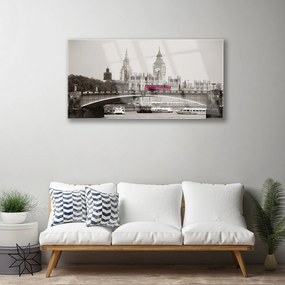 Quadro su vetro Ponte del Big Ben di Londra 100x50 cm