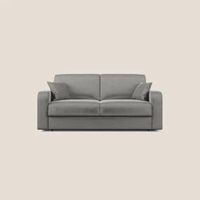Lebron Divano letto matrimoniale in velluto morbido T01 grigio 196 cm (mat. 140x197)