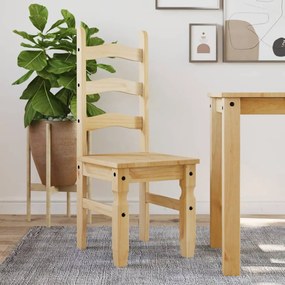 Sedie Da Pranzo 2 Pz Corona 42x47x107 Cm İn Legno Massello Di Pino /