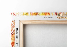 Quadro su tela – Dente di leone in tonalità arancioni