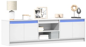 Mobile Porta Tv Con Led Bianco 180x34x50cm İn Truciolato /