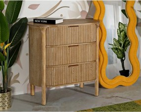 Cassettiera di colore naturale in abete massiccio 80,5x82x47 cm Gothenburg – Mauro Ferretti