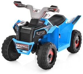 Costway Quad giocattolo elettrico per bambini con controllo della direzione ampio sedile, ATV a 4 ruote a batteria da 6V 2 Colori