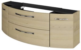 Mobile da bagno sospeso sotto lavabo L 139 x H 48 x P 46.2 cm rovere, 2 cassetti, 2 ante PELIPAL Cassca